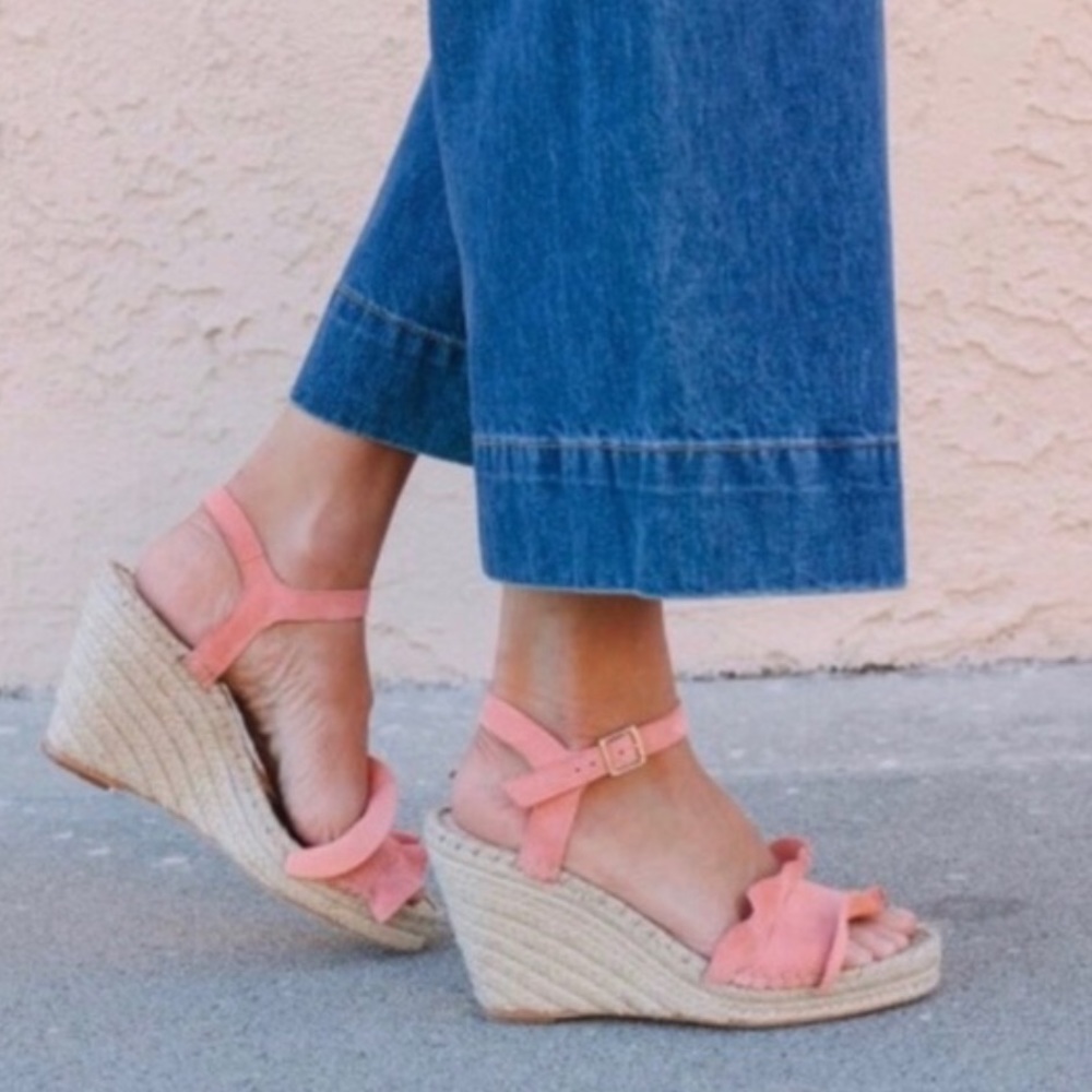 Loeffler Randall Gabby Espadrilles Size 9.5 in orange suede